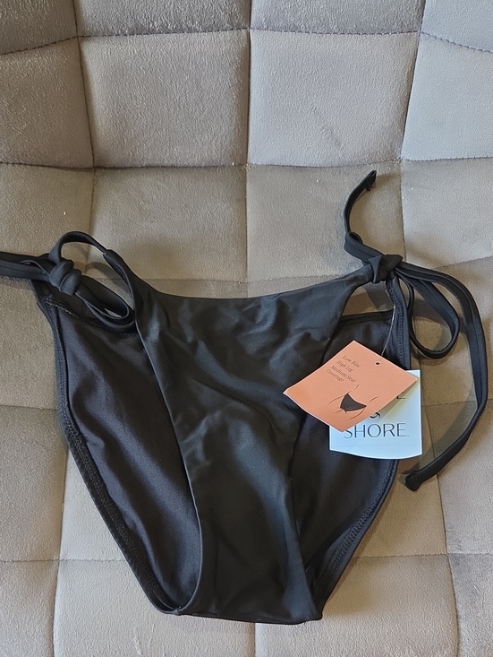 Shade & Shore Other - WOMEN'S BLACK SIDE TIE BIKINI BOTTOMS